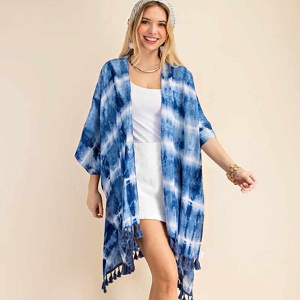 Kori Tassel Hem Kimono
